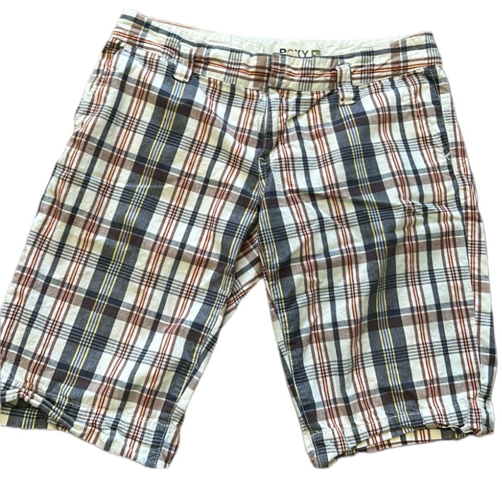 Roxy plaid Bermuda shorts, size 7